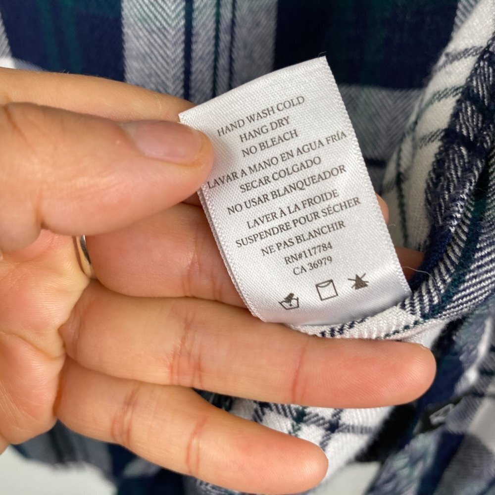 Rails Hunter Button Up Plaid Flannel Navy Forest … - image 7